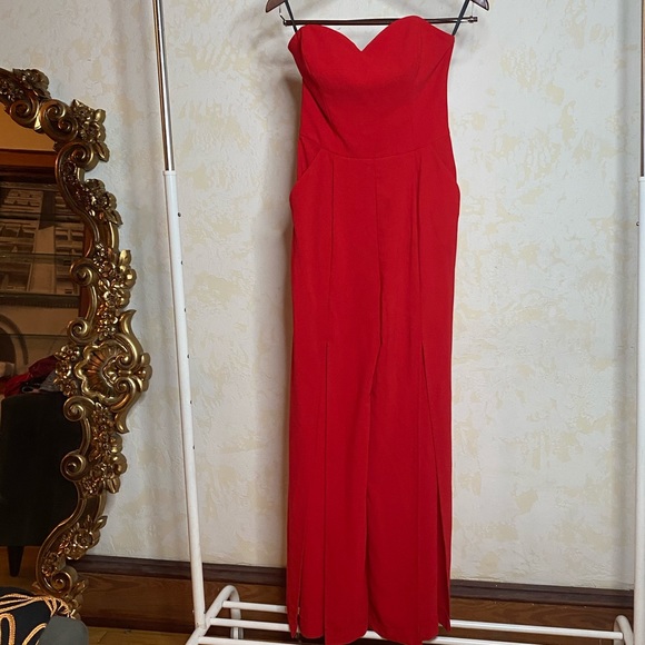 bebe Pants - Bebe Red one piece jumper